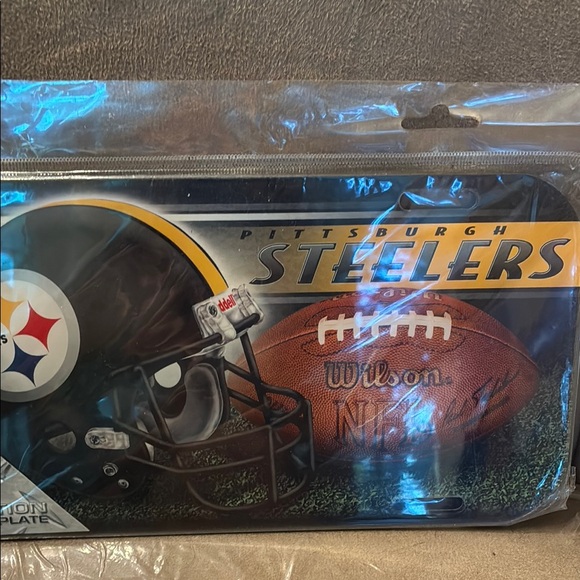 Vintage Wincraft Sports Steelers High Definition License Plate - Picture 3 of 5